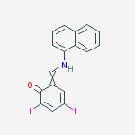 2,4-diiodo-6-[(naphthalen-1-ylamino)methylidene]cyclohexa-2,4-dien-1-one