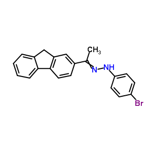 4-bromo-N-[1-(9H-fluoren-2-yl)ethylideneamino]aniline molecular structure