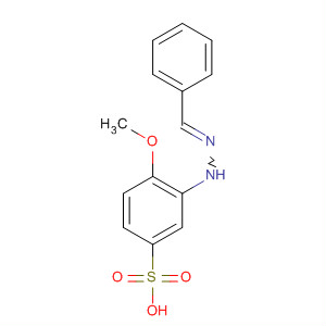 Benzenesulfonic acid, 4-methoxy-3-[(phenylmethylene)hydrazino]- molecular structure
