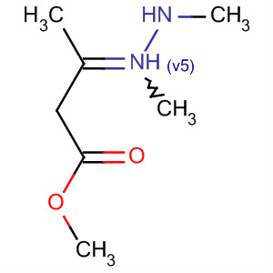 Butanoic acid, 3-(dimethylhydrazono)-, methyl ester molecular structure