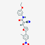(e)-2-cyano-n-(3-ethoxyphenyl)-3-[5-(2-methyl-4-nitrophenyl)furan-2-yl]prop-2-enamide molecular structure