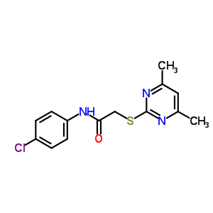 N-(4-chlorophenyl)-2-[(4,6-dimethylpyrimidin-2-yl)sulfanyl]acetamide molecular structure