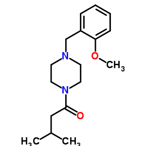 1-[4-(2-methoxybenzyl)piperazin-1-yl]-3-methylbutan-1-one molecular structure