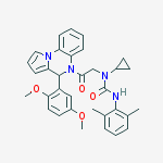 1-cyclopropyl-1-{2-[4-(2,5-dimethoxyphenyl)pyrrolo[1,2-a]quinoxalin-5(4H)-yl]-2-oxoethyl}-3-(2,6-dimethylphenyl)urea molecular structure