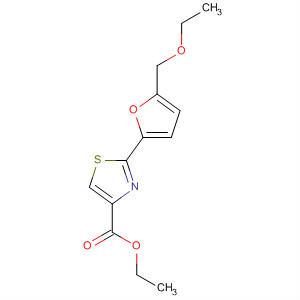 4-Thiazolecarboxylic acid, 2-[5-(ethoxymethyl)-2-furanyl]-, ethyl ester molecular structure