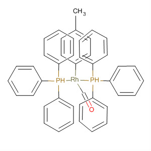 Rhodium, carbonyl(4-methylphenyl)bis(triphenylphosphine)- molecular structure