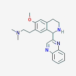 7-ISOQUINOLINEETHANAMINE,1,2,3,4-TETRAHYDRO-6-METHOXY-N,N-DIMETHYL-1-(2-QUINOXALINYL)- molecular structure