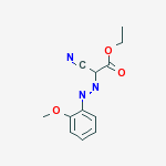 ethyl cyano[(E)-(2-methoxyphenyl)diazenyl]acetate molecular structure