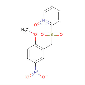 Pyridine, 2-[[(2-methoxy-5-nitrophenyl)methyl]sulfonyl]-, 1-oxide molecular structure