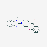 PIPERAZINE,1-(1-ETHYL-1H-BENZO[D]IMIDAZOL-2-YL)-4-(2-FLUOROBENZOYL)- molecular structure