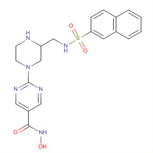 5-Pyrimidinecarboxamide,N-hydroxy-2-[3-[[(2-naphthalenylsulfonyl)amino]methyl]-1-piperazinyl]- molecular structure