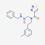 1,2,3-THIADIAZOLE-4-CARBOXAMIDE,N-[2-(3-METHYLPHENYL)ETHYL]-N-[2-OXO-2-[BENZYLAMINO]ETHYL]- molecular structure