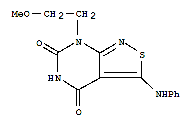 7-(2-methoxyethyl)-3-(phenylamino)[1,2]thiazolo[3,4-d]pyrimidine-4,6(5H,7H)-dione molecular structure