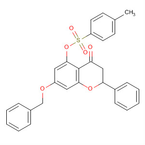 4H-1-Benzopyran-4-one,2,3-dihydro-5-[[(4-methylphenyl)sulfonyl]oxy]-2-phenyl-7-(phenylmethoxy)-