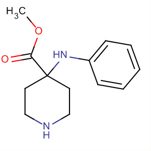 4-Piperidinecarboxylic acid, 4-(phenylamino)-, methyl ester molecular structure