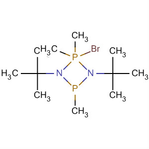 1,3,2,4-Diazadiphosphetidine,2-bromo-1,3-bis(1,1-dimethylethyl)-2,2-dihydro-2,2,4-trimethyl- molecular structure