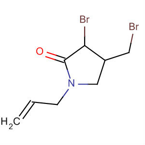 2-Pyrrolidinone, 3-bromo-4-(bromomethyl)-1-(2-propenyl)- molecular structure