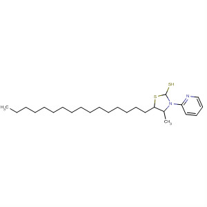 2-Thiazolidinethiol, 5-hexadecyl-4-methyl-3-(2-pyridinyl)- molecular structure