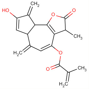 2-Propenoic acid, 2-methyl-,dodecahydro-8-hydroxy-3-methyl-6,9-bis(methylene)-2-oxoazuleno[4,5-b]furan-4-yl ester molecular structure