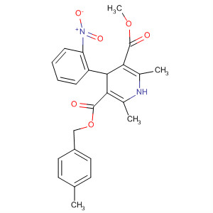 3,5-Pyridinedicarboxylic acid,1,4-dihydro-2,6-dimethyl-4-(2-nitrophenyl)-, 3-methyl5-[(4-methylphenyl)methyl] ester molecular structure