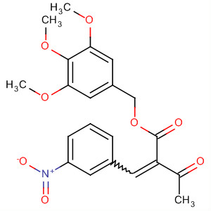 Butanoic acid, 2-[(3-nitrophenyl)methylene]-3-oxo-,(3,4,5-trimethoxyphenyl)methyl ester molecular structure
