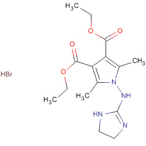 1H-Pyrrole-3,4-dicarboxylic acid,1-[(4,5-dihydro-1H-imidazol-2-yl)amino]-2,5-dimethyl-, diethyl ester,monohydrobromide molecular structure