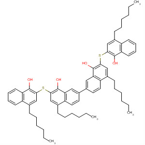 1-Naphthalenol, 2,2'-dithiobis[4-hexyl- molecular structure