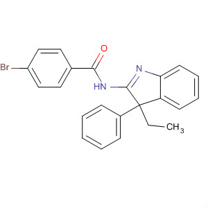 Benzamide, 4-bromo-N-(3-ethyl-3-phenyl-3H-indol-2-yl)- molecular structure