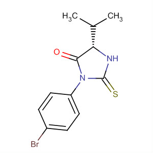 4-Imidazolidinone, 3-(4-bromophenyl)-5-(1-methylethyl)-2-thioxo-, (S)- molecular structure