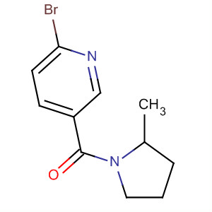 Pyrrolidine, 1-[(6-bromo-3-pyridinyl)carbonyl]-2-methyl- molecular structure