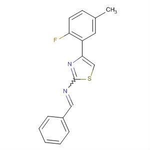 2-Thiazolamine, 4-(2-fluoro-5-methylphenyl)-N-(phenylmethylene)- molecular structure