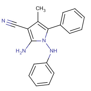 1H-Pyrrole-3-carbonitrile, 2-amino-4-methyl-5-phenyl-1-(phenylamino)- molecular structure
