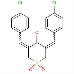 4H-Thiopyran-4-one, 3,5-bis[(4-chlorophenyl)methylene]tetrahydro-,1,1-dioxide molecular structure