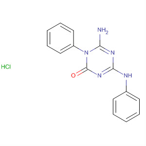 1,3,5-Triazin-2(1H)-one, 6-amino-1-phenyl-4-(phenylamino)-,monohydrochloride molecular structure