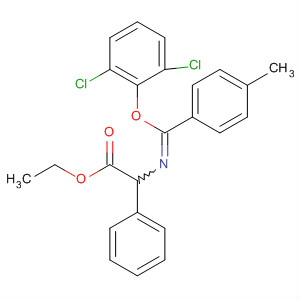 Benzeneacetic acid,2-[[(2,6-dichlorophenoxy)(4-methylphenyl)methylene]amino]-, ethyl ester molecular structure