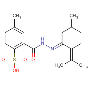 Benzenesulfonic acid, 4-methyl-,[5-methyl-2-(1-methylethylidene)cyclohexylidene]hydrazide, (E)- molecular structure