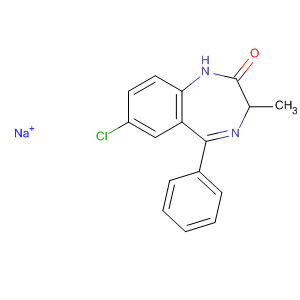 2H-1,4-Benzodiazepin-2-one, 7-chloro-1,3-dihydro-3-methyl-5-phenyl-,sodium salt molecular structure
