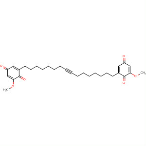 2,5-Cyclohexadiene-1,4-dione,2,2'-(8-hexadecyne-1,16-diyl)bis[6-methoxy- molecular structure