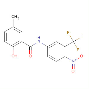 Benzamide, 2-hydroxy-5-methyl-N-[4-nitro-3-(trifluoromethyl)phenyl]- molecular structure
