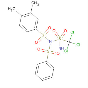 Benzenesulfonamide,3,4-dimethyl-N-[N-(phenylsulfonyl)-S-(trichloromethyl)sulfinimidoyl]- molecular structure