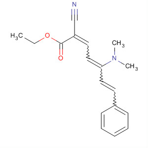 2,4,6-Heptatrienoic acid, 2-cyano-5-(dimethylamino)-7-phenyl-, ethylester molecular structure