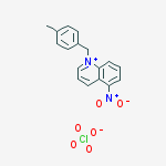 Quinolinium, 1-[(4-methylphenyl)methyl]-5-nitro-, perchlorate molecular structure