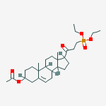 (3S,8S,9S,10R,13S,14S,17S)-17-[3-(diethoxyphosphoryl)propanoyl]-10,13-dimethyl-2,3,4,7,8,9,10,11,12,13,14,15,16,17-tetradecahydro-1H-cyclopenta[a]phenanthren-3-yl acetate  molecular structure
