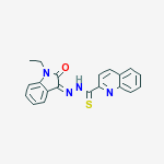 N-[(1-ETHYL-2-OXO-INDOL-3-YLIDENE)AMINO]QUINOLINE-2-CARBOTHIOAMIDE
