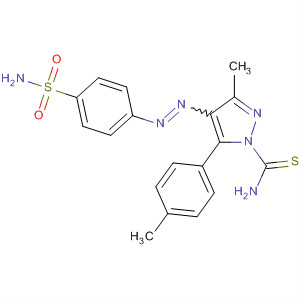1H-Pyrazole-1-carbothioamide,4-[[4-(aminosulfonyl)phenyl]azo]-3-methyl-5-(4-methylphenyl)- molecular structure