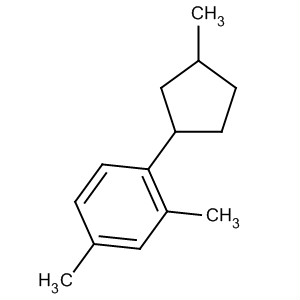 Benzene, 2,4-dimethyl-1-(3-methylcyclopentyl)- molecular structure