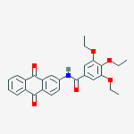 N-(9,10-DIOXOANTHRACEN-2-YL)-3,4,5-TRIETHOXY-BENZAMIDE molecular structure