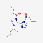 diethyl 2-(1-ethoxycarbonylimidazol-2-yl)-2H-imidazole-1,3-dicarboxylate molecular structure