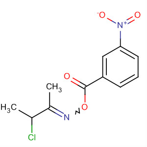 2-Butanone, 3-chloro-, O-(3-nitrobenzoyl)oxime molecular structure