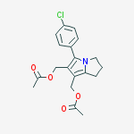[2-(acetyloxymethyl)-3-(4-chlorophenyl)-6,7-dihydro-5H-pyrrolizin-1-yl]methyl acetate molecular structure